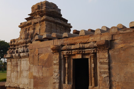 The Hindu temple 5-6 centuries in the village of Aykhole in India.の写真素材