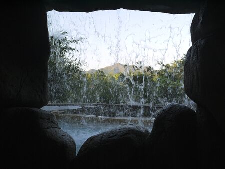 Powerful water flows are waterfalls and tropical showersの写真素材