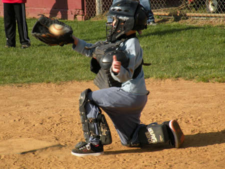 Playing catcherの写真素材