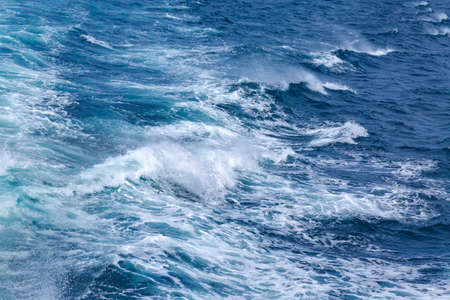 Blue water of andaman sea. Wind and waves. Abstract Texture