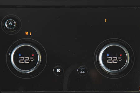 Conditioner climate control in a modern car. Buttons