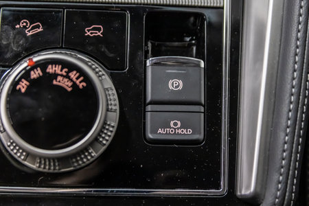Control panel for off-road functions. SUV driving mode switch. Management of interlocks, drive and...