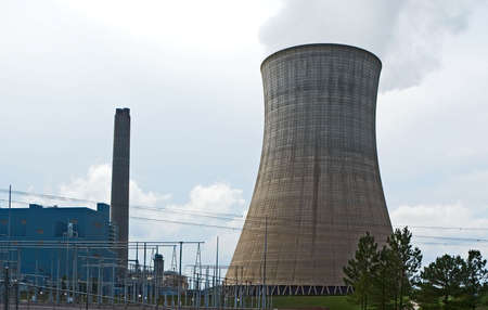 A coal fired steam power plant.