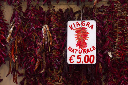 Big bunch of red hot chilli pepperの写真素材