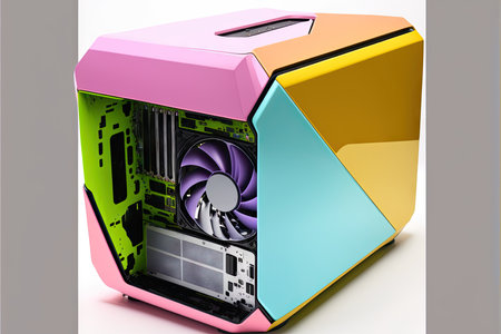 computer cooler on a white background. 3d rendering. computer generated image.