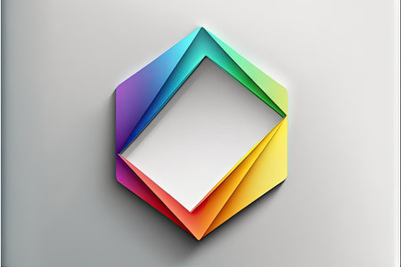 Colorful hexagon abstract background.の写真素材