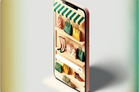 Smartphone with online shop on the display