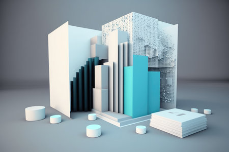 Geometric shapes, podiums and cubes