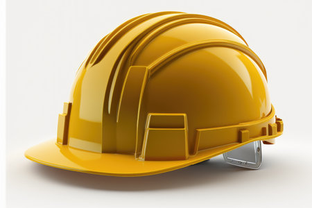 Hard hat isolated on a white backgroundの写真素材