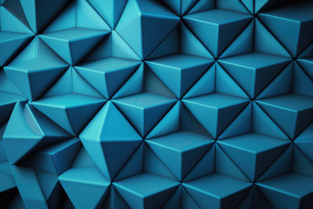 Abstract geometric background with hexagons in blue colorの素材