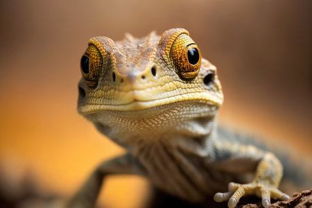 Close up of a leopard geckoの素材