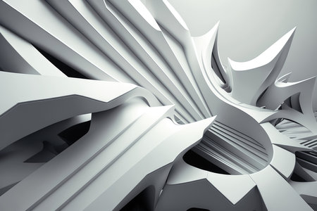 Abstract chaotic shapes. Futuristic background with geometric shapesの素材