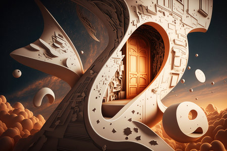 fantasy door in the skyの素材