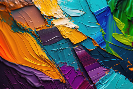 Abstract art background with colored sectionsの素材