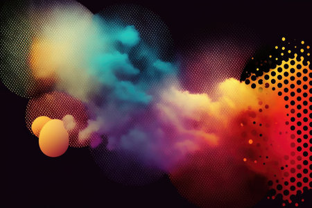 Colorful abstract background with bokeh effectの素材