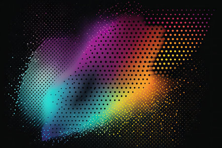 Abstract colorful background with halftone effectの素材