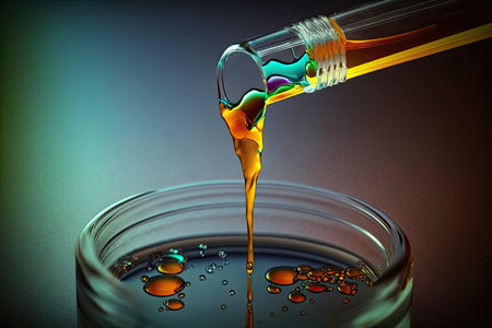 Pipette with drop of liquidの素材