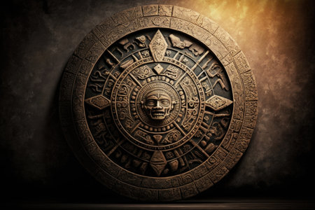 Ancient Egyptian hieroglyphs on the wallの素材