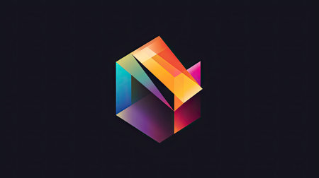 Abstract colorful icon element template backgroundの素材