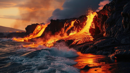Kilauea Volcano, Big Island, Hawaii, USA.の素材