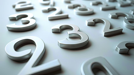 Numbers background in black and white colorsの素材