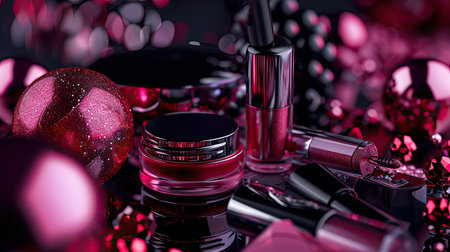 Cosmetic branding, glamor lip gloss and shopping sale conceptの素材