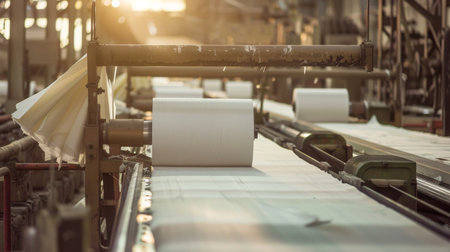 Production line of the textile factory. Textile industryの素材