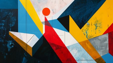 Fragment of colored graffiti painted on a concrete wall. Abstract background for design.の素材