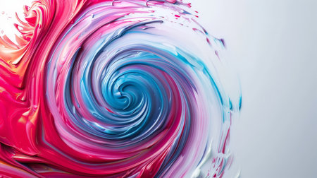 Abstract background of red, blue and pink paint splashesの素材