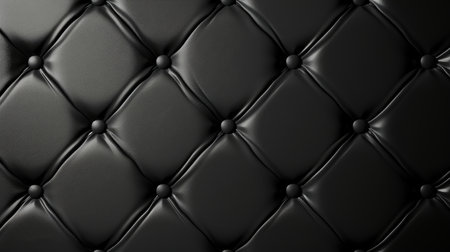 Black leather upholstery texture backgroundの素材