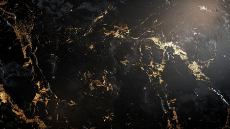 Black and gold marble texture background with high resolution for interior or exterior designの素材