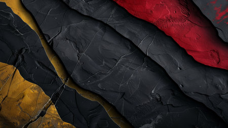 Close-up view of a textured surface with a striking combination of colors and patternsの素材