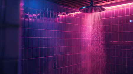 Shower in the bathroomの素材