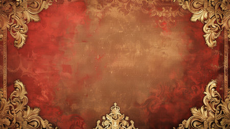 abstract grunge background with vintage ornament on the old wall.の素材