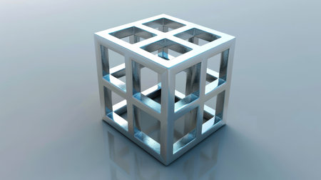 illustration of abstract geometric composition,digital artwork for creative graphic designの素材