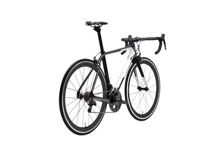 Isolated Carbon Road bike in Perspective Viewの写真素材