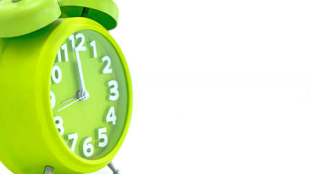alarm clock isolated on a white backgroundの写真素材