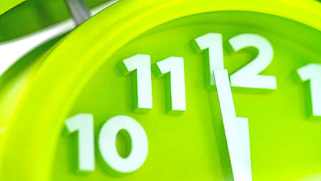 alarm clock isolated on a white backgroundの写真素材