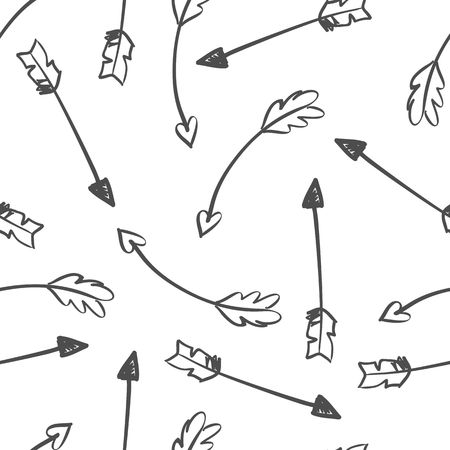 Valentine's Day pattern with arrows.の写真素材