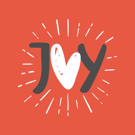 Joy phrase. Greeting card. Vector illustration.のイラスト素材