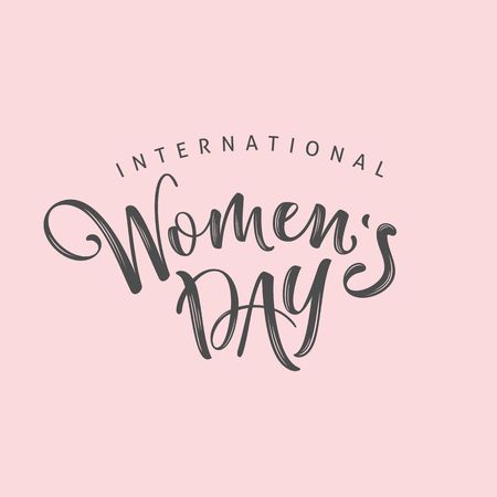 International Womens Day. Vector Lettering design.のイラスト素材