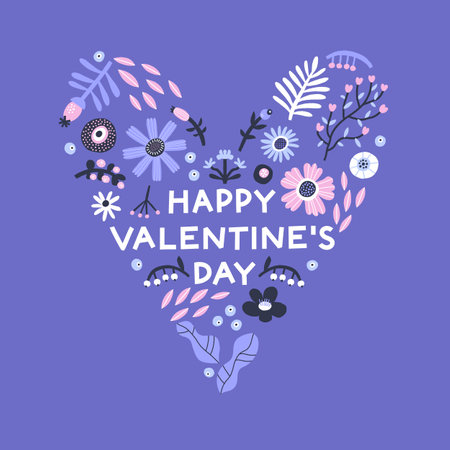 Valentines day gift card, poster, print for t-shirt, sticker, label and other.のイラスト素材