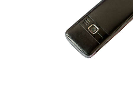 Old mobile phone white backgroundの写真素材
