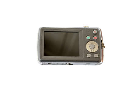 old digital camera isolated white background