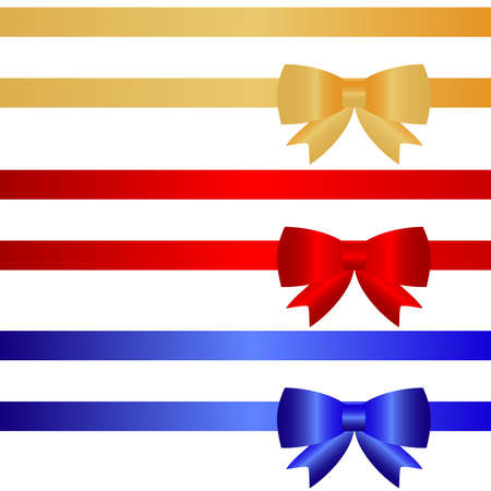 Ribbon with a bow. Flat design, vector illustration, vector.のイラスト素材