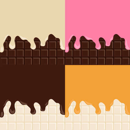 Chocolate bar. Flat design, vector illustration, vector.のイラスト素材
