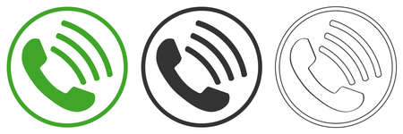 Call icon on the phone. Flat design, vector illustration, vector.のイラスト素材