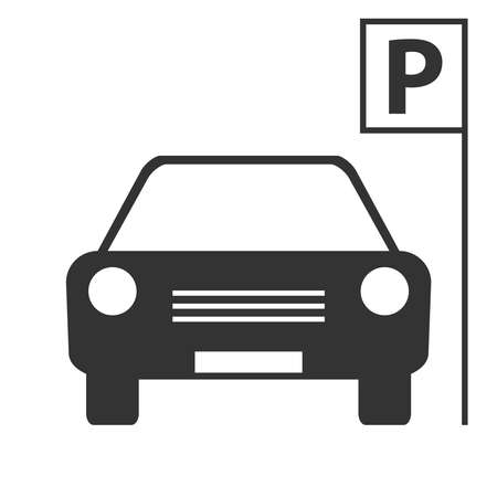 Parking sign. Flat design, vector illustration,のイラスト素材