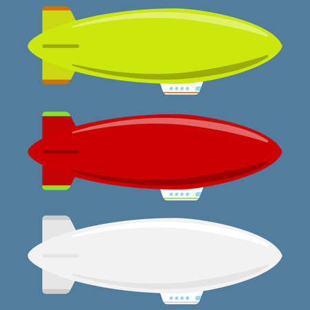 Airship icon. Flat design, vector illustration, vector.のイラスト素材