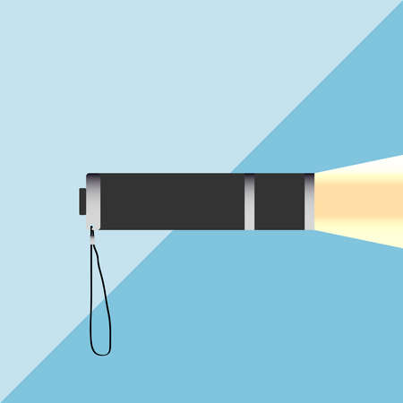 Flashlight icon. Flat design, vector illustration, vector.のイラスト素材